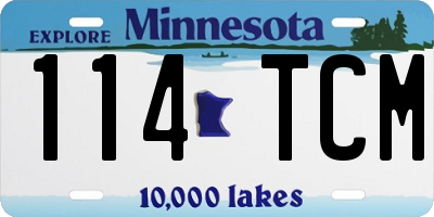 MN license plate 114TCM