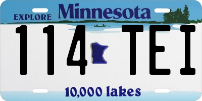 MN license plate 114TEI