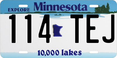 MN license plate 114TEJ