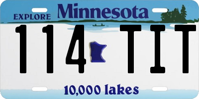 MN license plate 114TIT