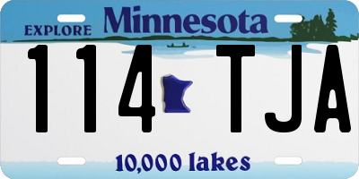 MN license plate 114TJA