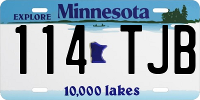 MN license plate 114TJB