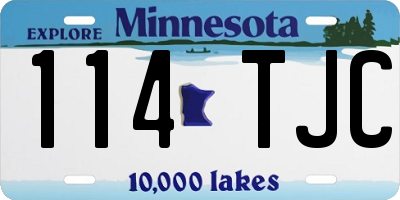MN license plate 114TJC