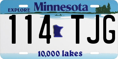 MN license plate 114TJG