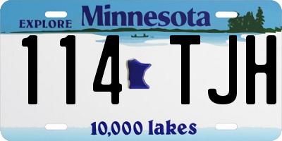 MN license plate 114TJH