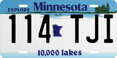 MN license plate 114TJI