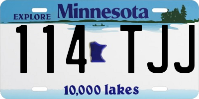 MN license plate 114TJJ