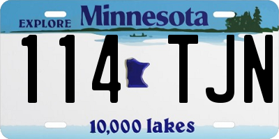 MN license plate 114TJN
