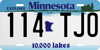 MN license plate 114TJO