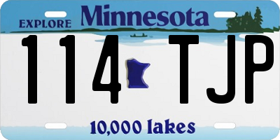 MN license plate 114TJP