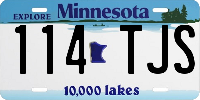 MN license plate 114TJS