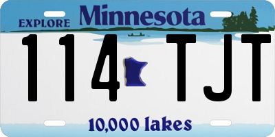 MN license plate 114TJT