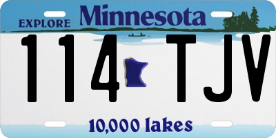 MN license plate 114TJV
