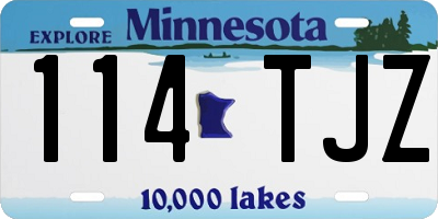 MN license plate 114TJZ