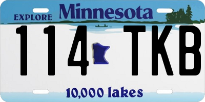 MN license plate 114TKB