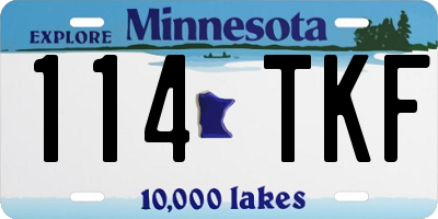 MN license plate 114TKF