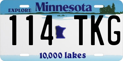 MN license plate 114TKG