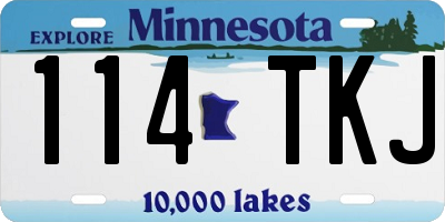MN license plate 114TKJ