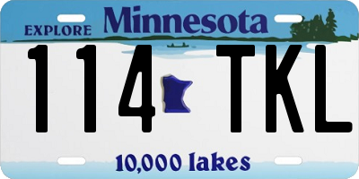 MN license plate 114TKL