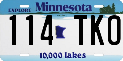 MN license plate 114TKO