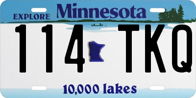 MN license plate 114TKQ