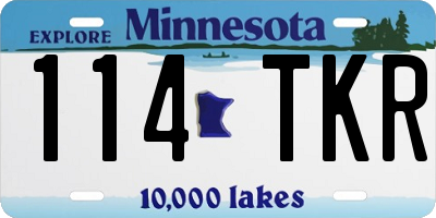 MN license plate 114TKR