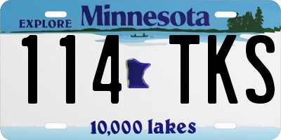 MN license plate 114TKS