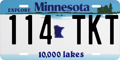 MN license plate 114TKT