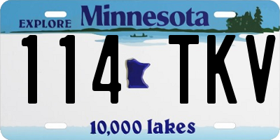 MN license plate 114TKV