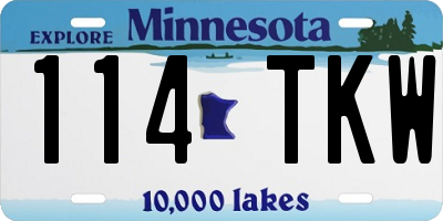 MN license plate 114TKW