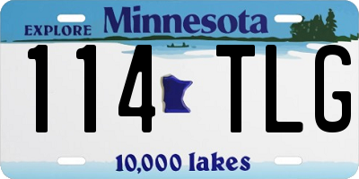 MN license plate 114TLG
