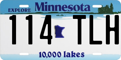 MN license plate 114TLH