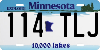 MN license plate 114TLJ