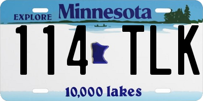 MN license plate 114TLK