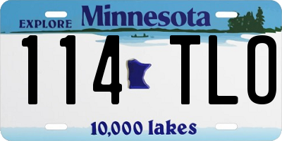 MN license plate 114TLO