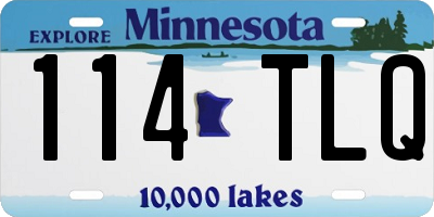 MN license plate 114TLQ