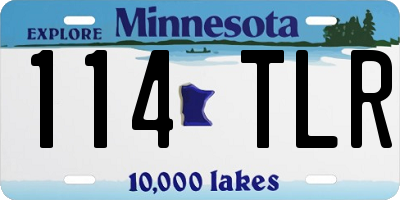 MN license plate 114TLR