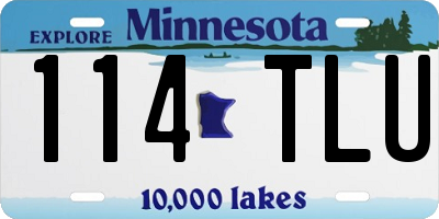 MN license plate 114TLU
