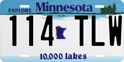 MN license plate 114TLW