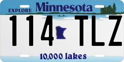 MN license plate 114TLZ
