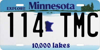 MN license plate 114TMC