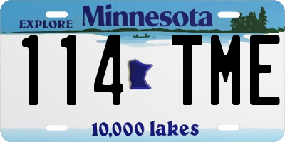 MN license plate 114TME