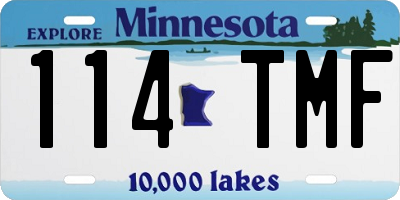 MN license plate 114TMF