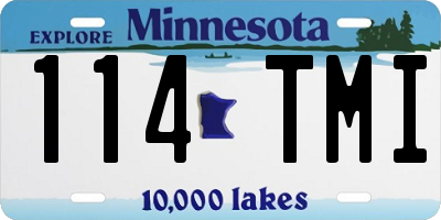 MN license plate 114TMI