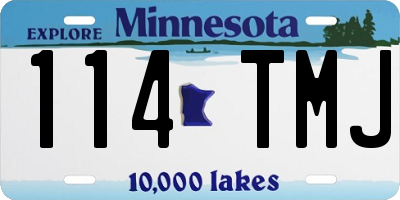 MN license plate 114TMJ