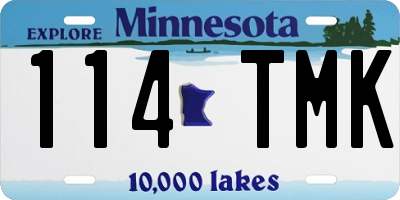 MN license plate 114TMK