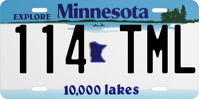 MN license plate 114TML