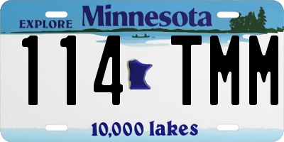 MN license plate 114TMM