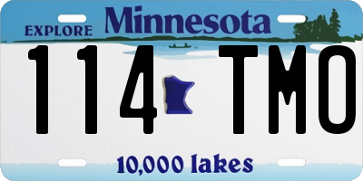 MN license plate 114TMO