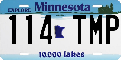 MN license plate 114TMP